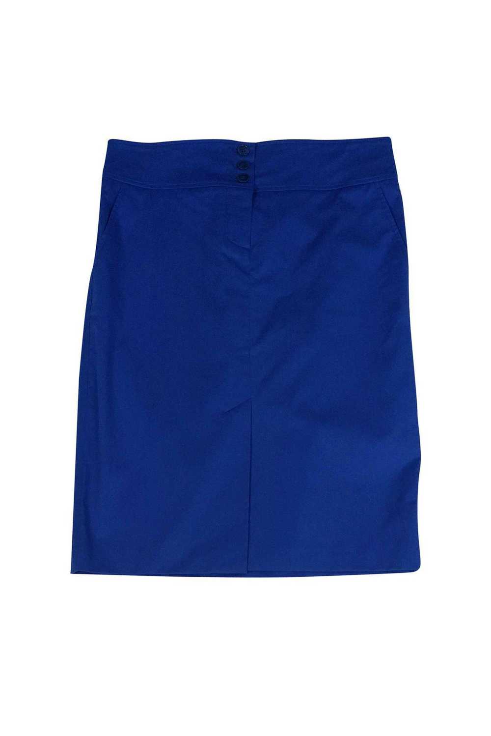 Max Mara - Blue Pencil Skirt Sz 12 - image 1