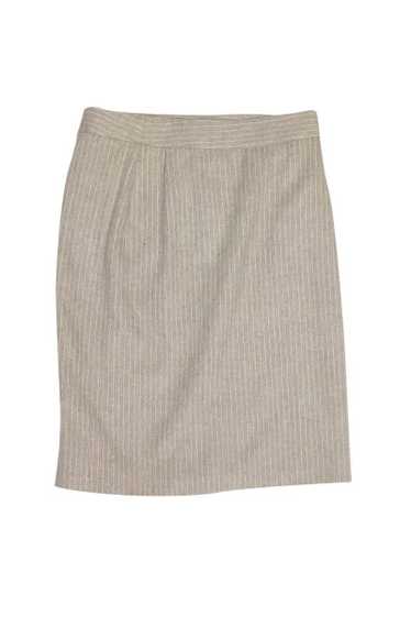 Max Mara - Cream Striped Skirt Sz 6