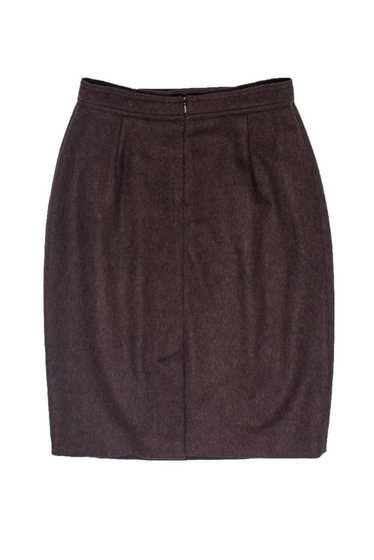 Max Mara - Dark Olive Green Wool & Angora Skirt Sz