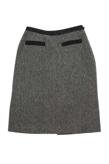 Max Mara - Gray & Black Heathered Knit Skirt Sz 8
