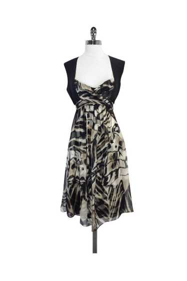 Max Mara - Linen & Silk Abstract Print Dress Sz M