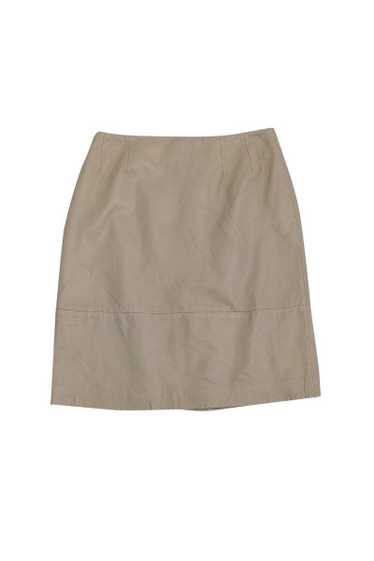Max Mara - Tan Leather Skirt Sz 6