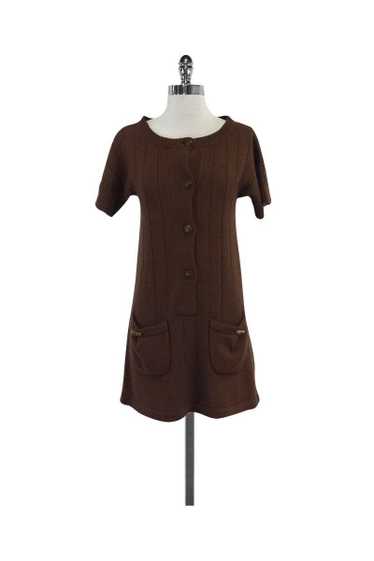 Mayle - Brown Short Sleeve Sweater Dress Sz S - image 1