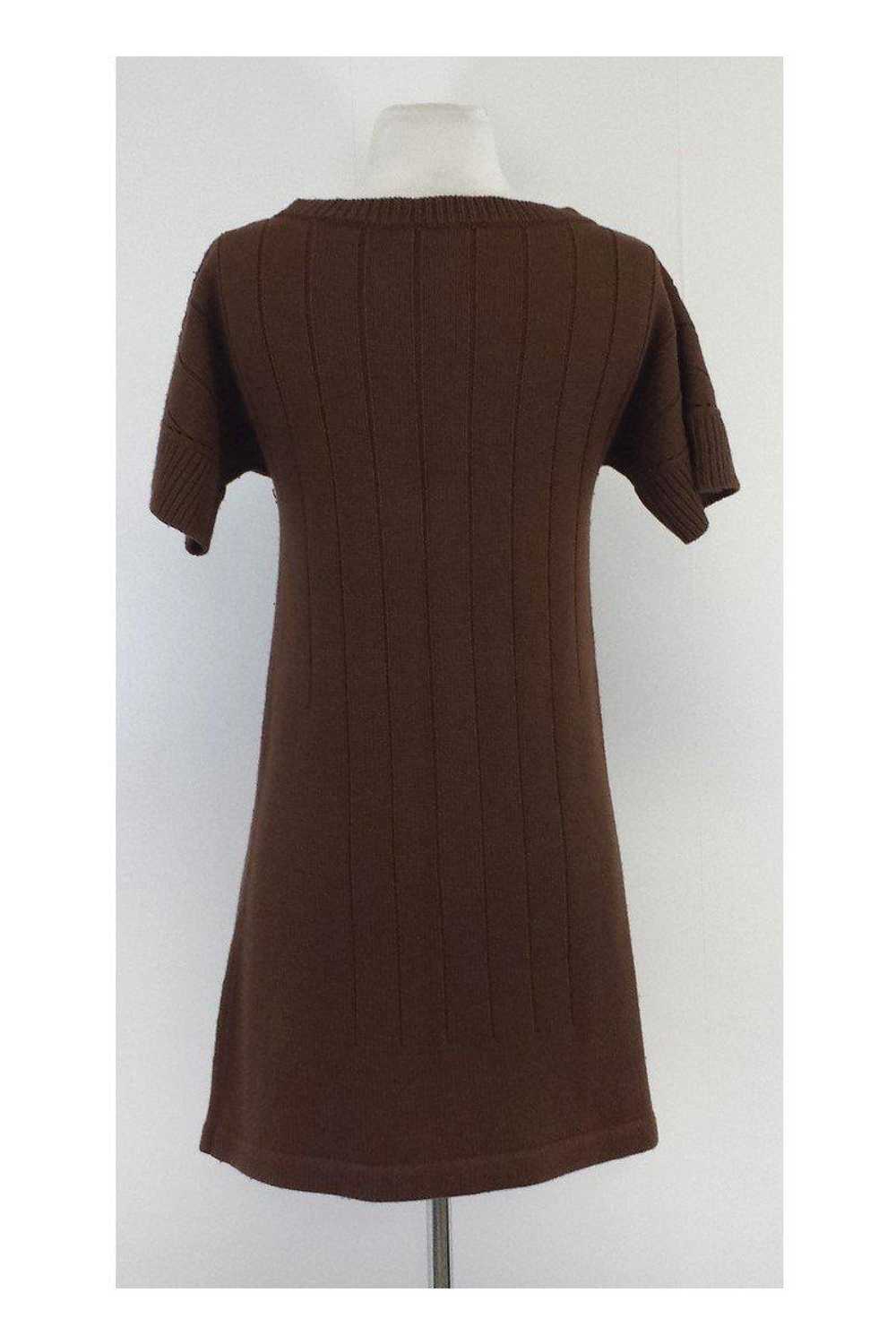 Mayle - Brown Short Sleeve Sweater Dress Sz S - image 3