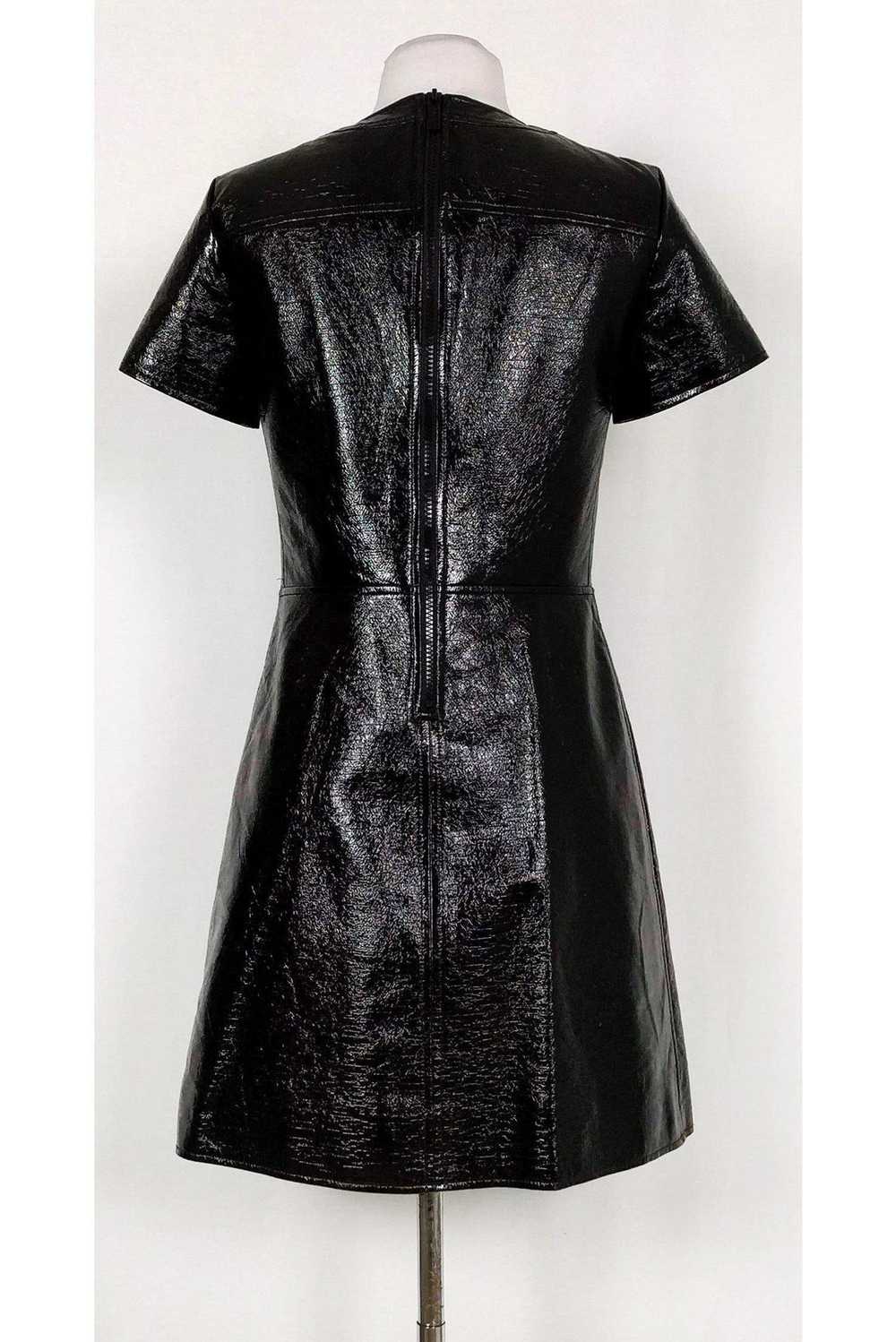 Michael Kors - Black Vinyl Sheath Dress Sz 2 - image 3