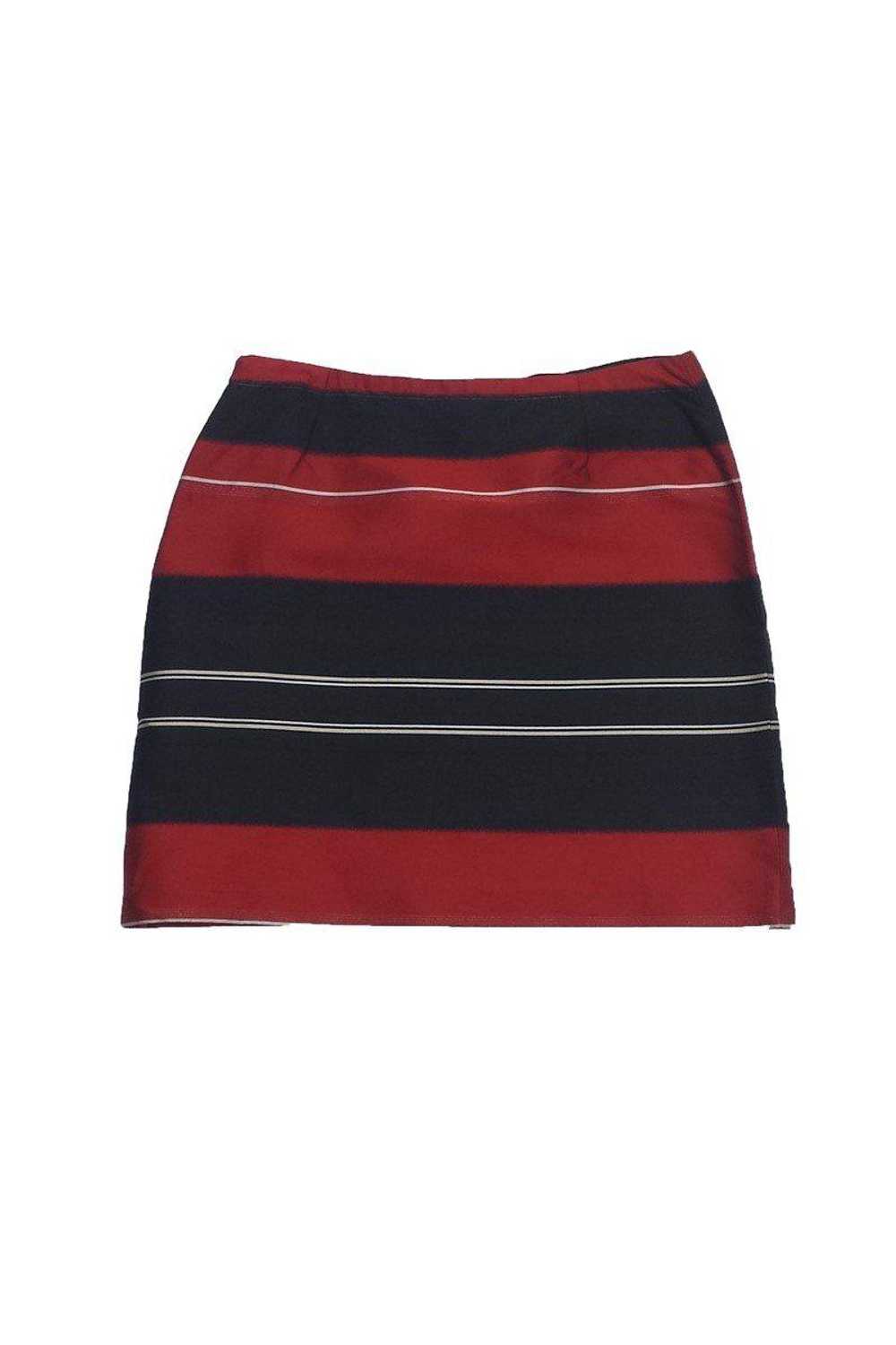 Michael Kors - Red & Black Striped Miniskirt Sz 10 - image 2