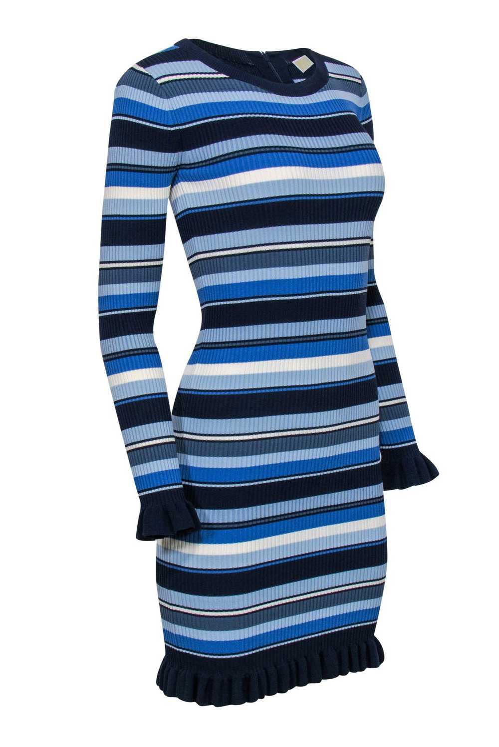 Michael Michael Kors - Blue Striped Ribbed Knit B… - image 2