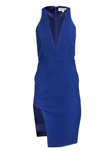 Michelle Mason - Navy Deep Plunge Cutout Dress Sz 