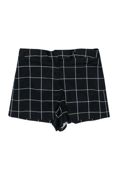 Milly - Black & White Windowpane Print High Waiste