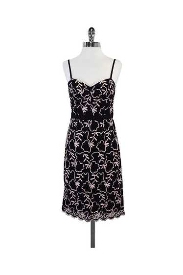 Milly - Black Lace & Pink Embroidered Dress Sz 4