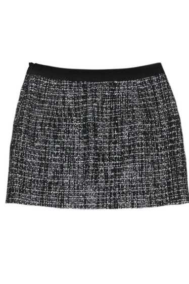 Milly - Black Metallic Tweed Miniskirt Sz 10 - image 1