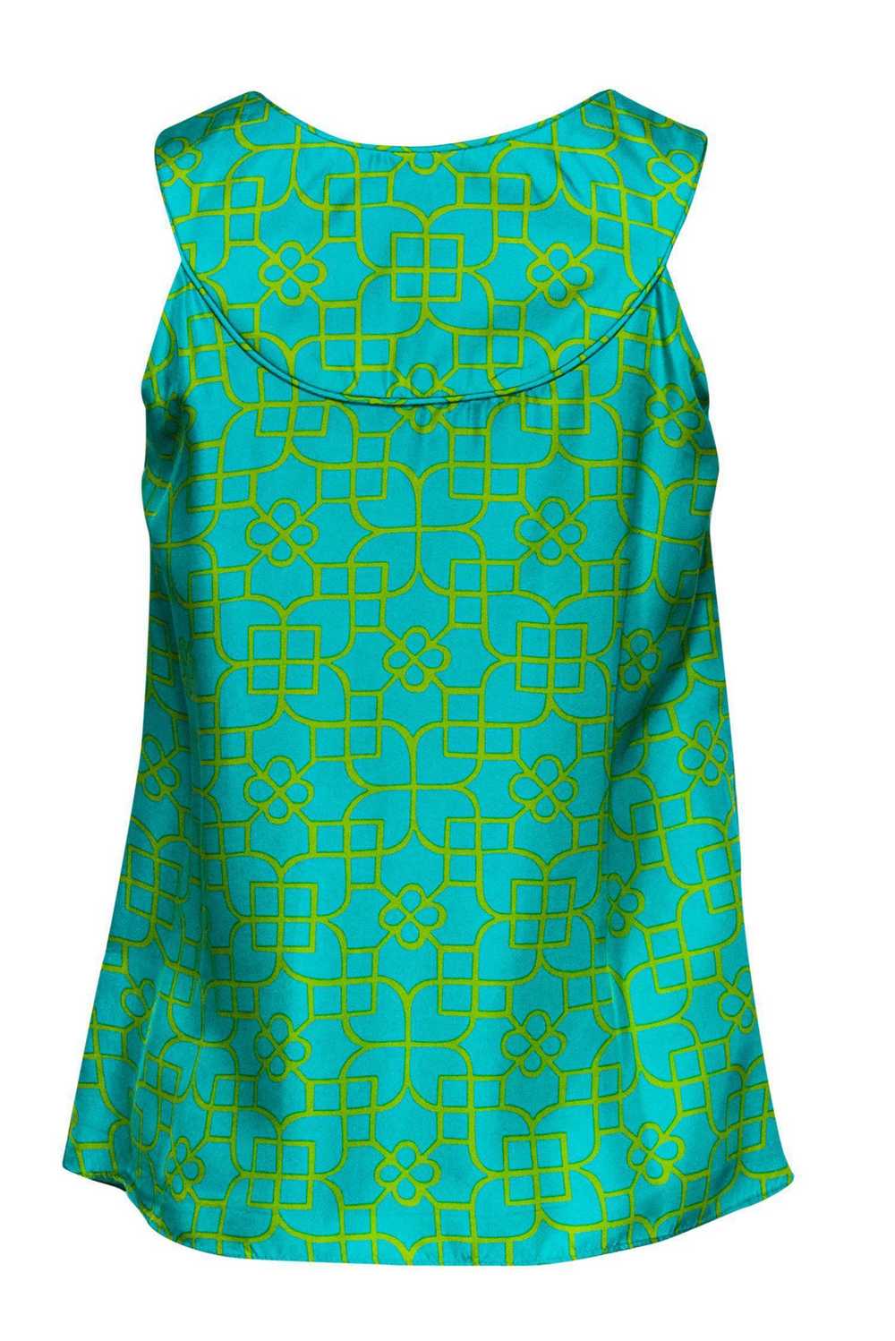 Milly - Bright Green & Blue Printed Embellished T… - image 3
