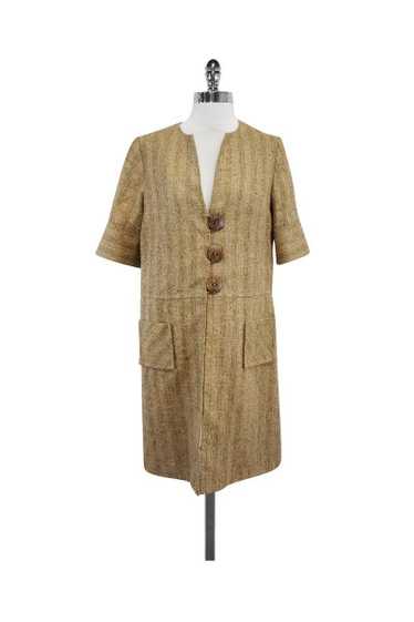 Milly - Gold Metallic Silk & Wool Blend Jacket Sz 