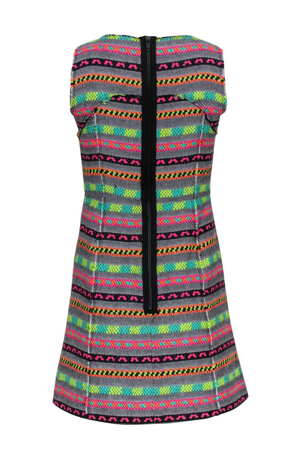 Milly - Multicolor Aztec Print Striped Tweed Fit … - image 3