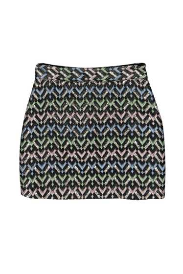 Milly - Multicolored Metallic Patterned Miniskirt 