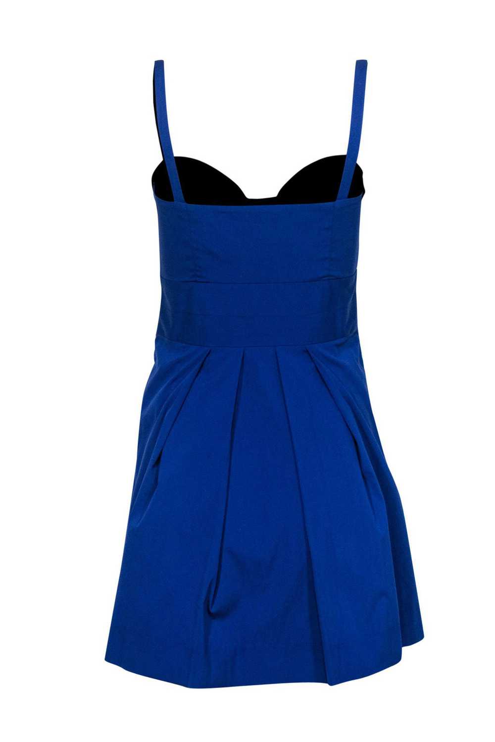 Milly - Royal Blue Fit & Flare Dress w/ Bow Sz 2 - image 3
