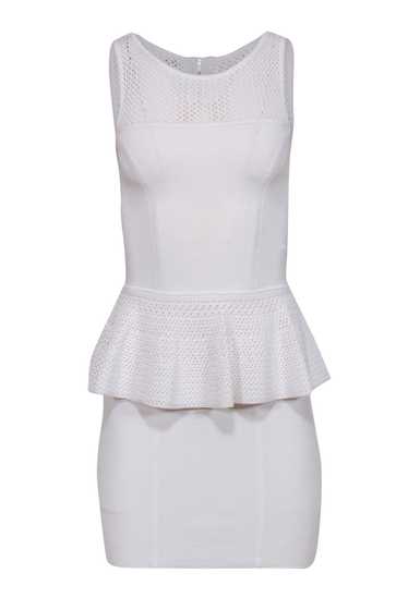 Milly of New York Sleeveless hotsell Crochet Peplum Top White Small