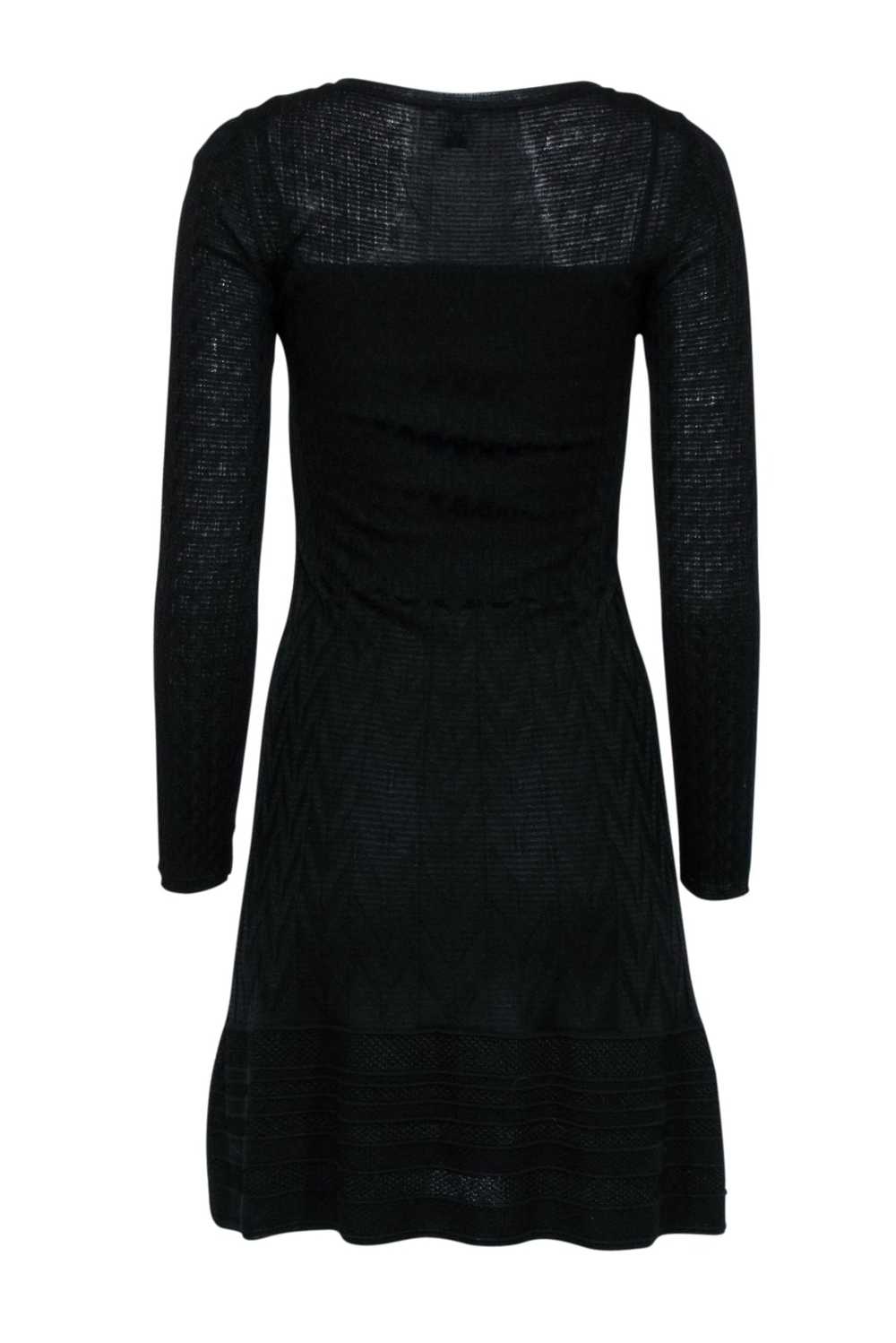 Missoni - Black Long Sleeve Knit Dress Sz 4 - image 3