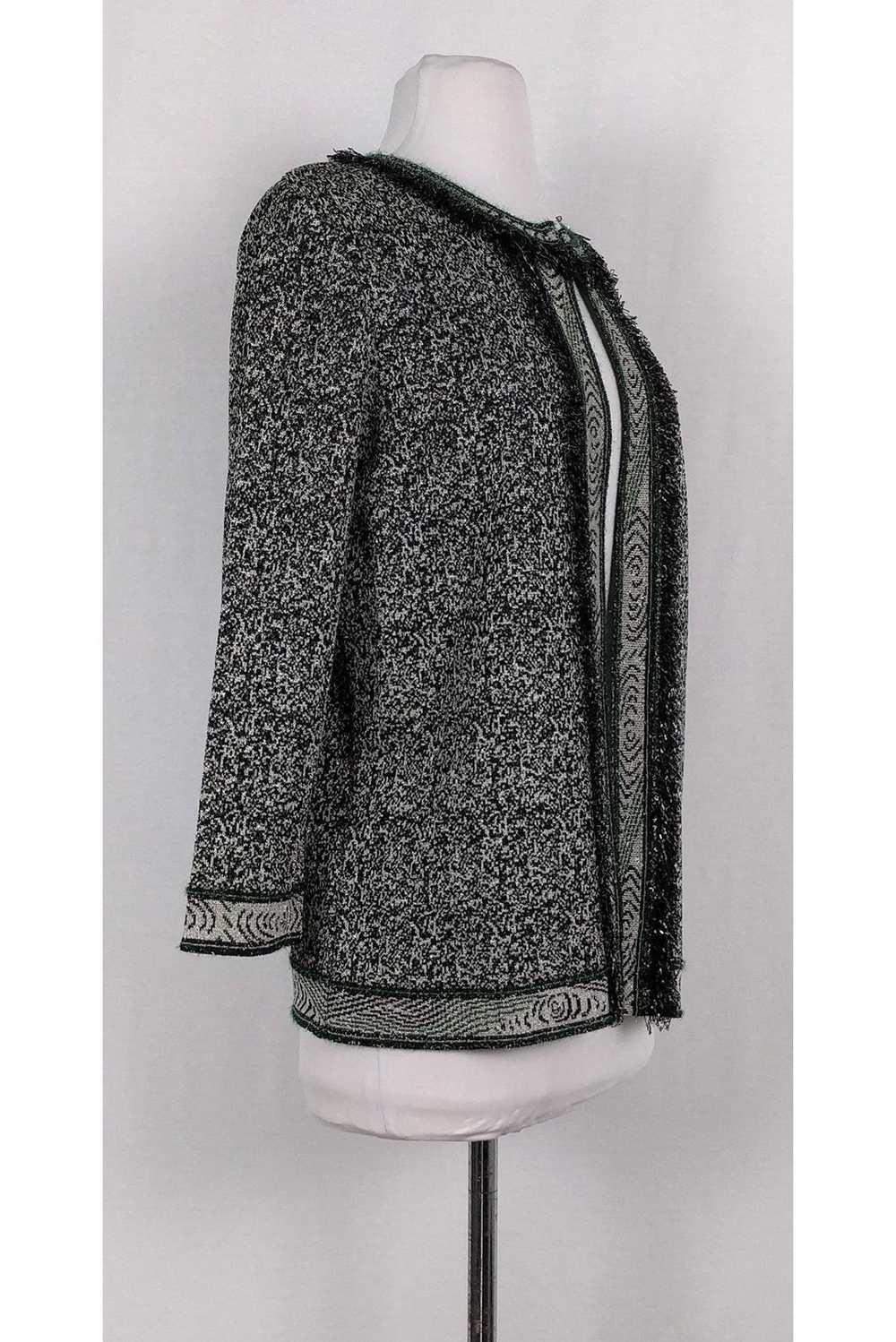 Missoni - Green Metallic Open Cardigan Sz 8 - image 2