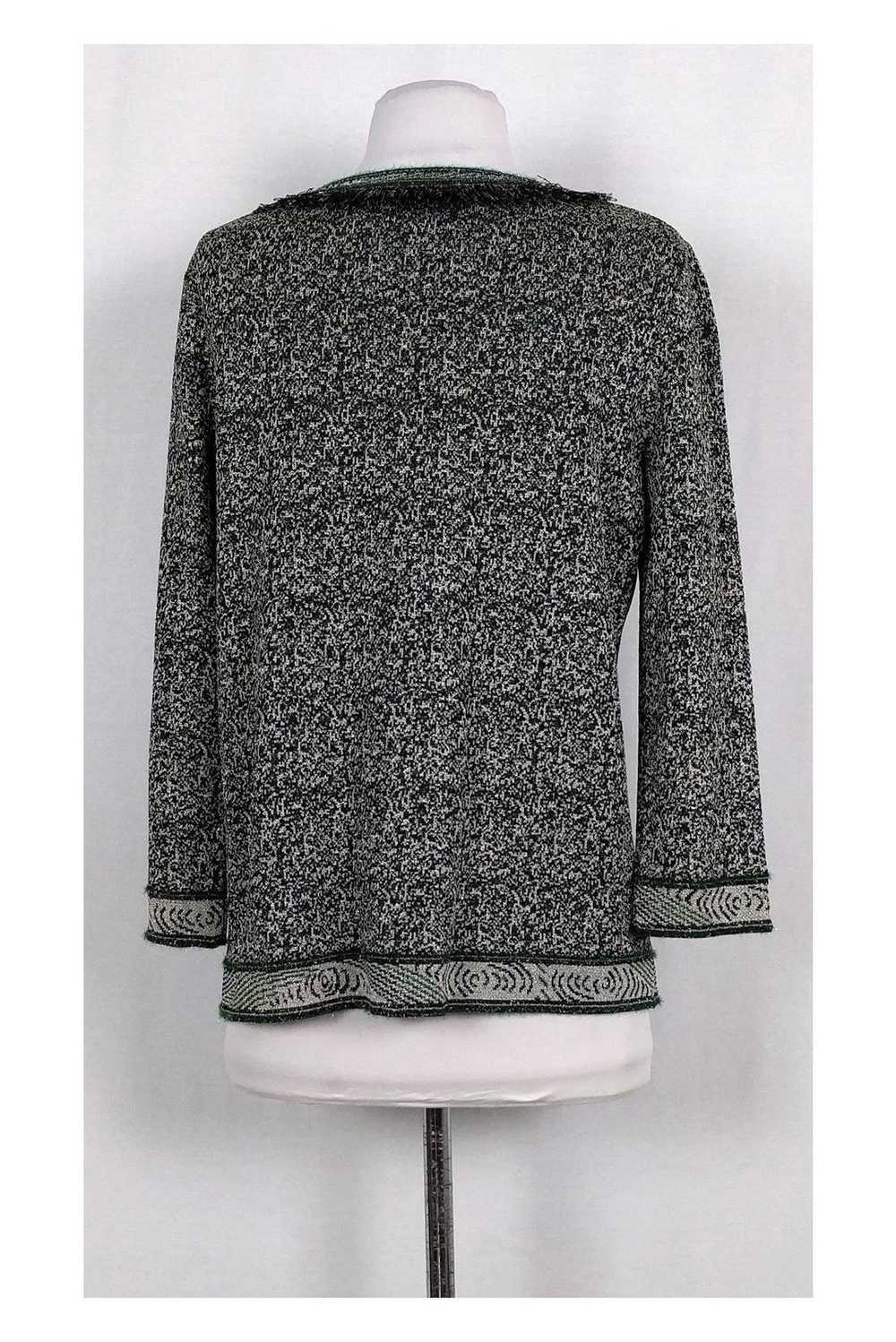 Missoni - Green Metallic Open Cardigan Sz 8 - image 3