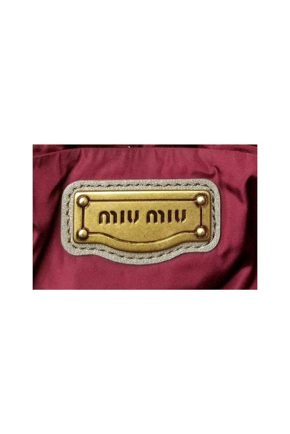 Miu Miu - Grey Quilted Leather Tote Bag - image 6