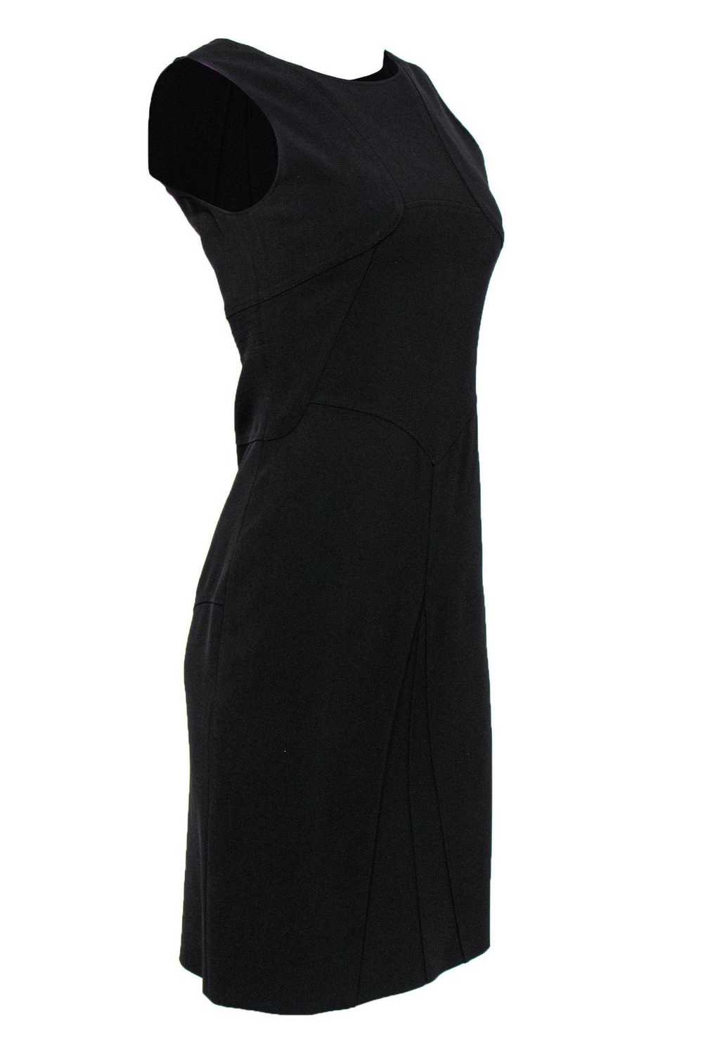 Moschino - Black Fitted V-Back Dress Sz M - image 2