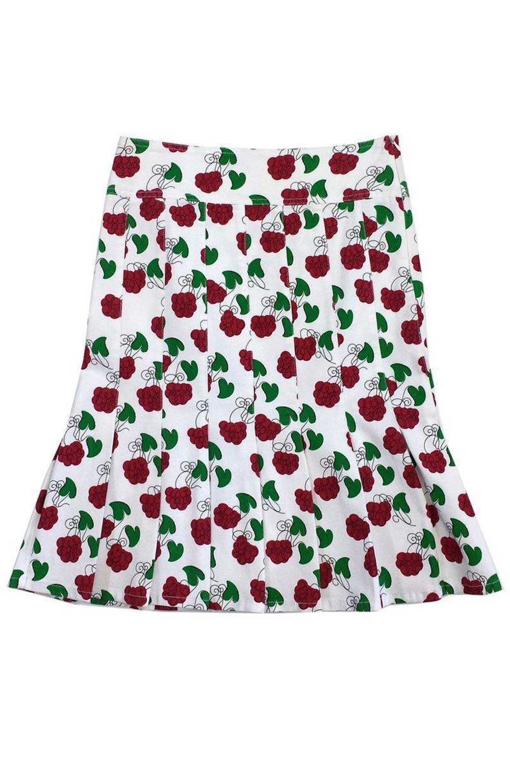 Moschino - White Red & Green Fruit Print Cotton S… - image 1