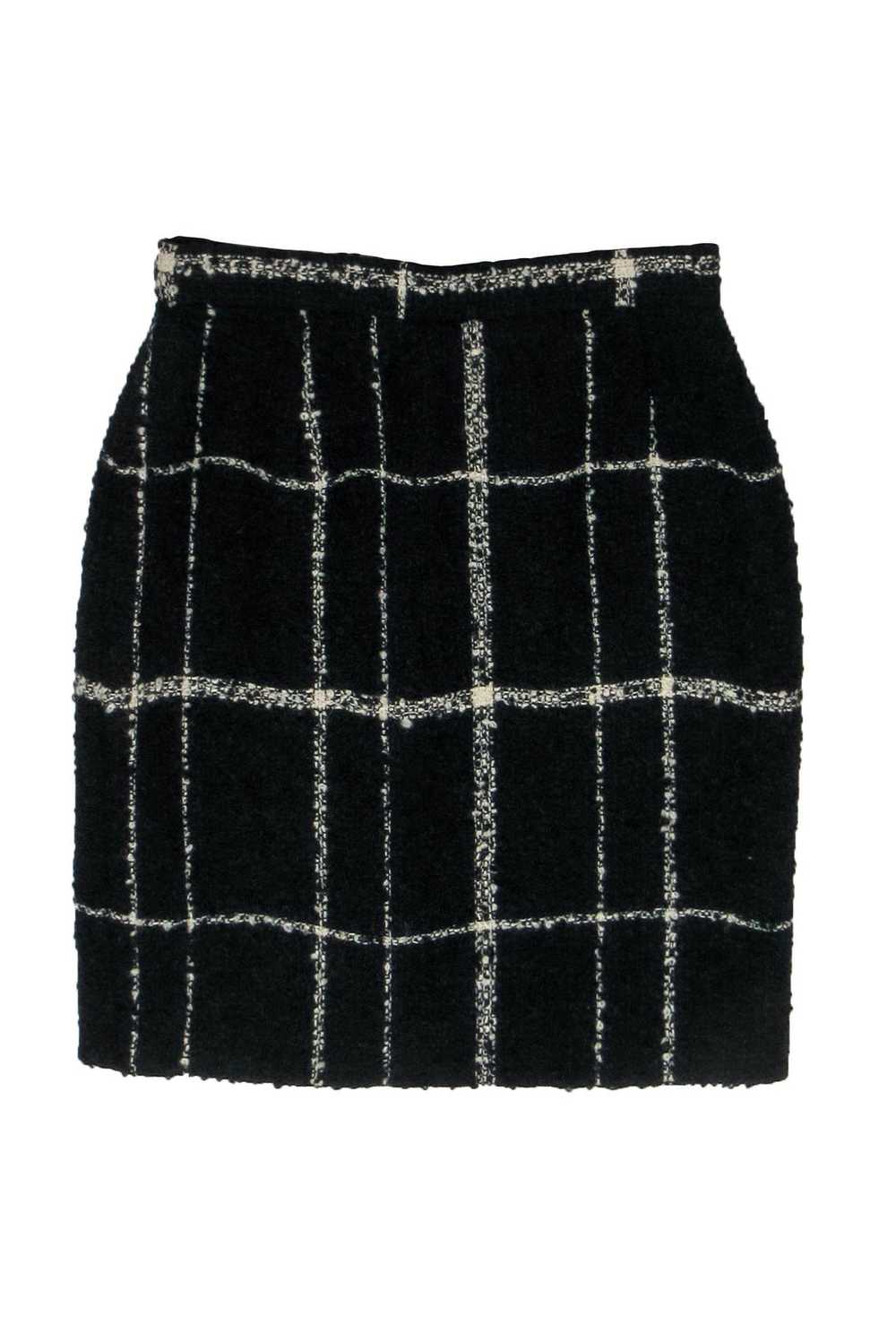 Moschino Cheap & Chic - Black & White Plaid Tweed… - image 1