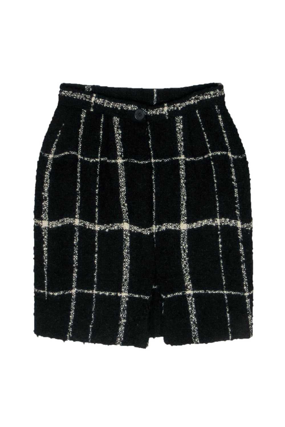 Moschino Cheap & Chic - Black & White Plaid Tweed… - image 2