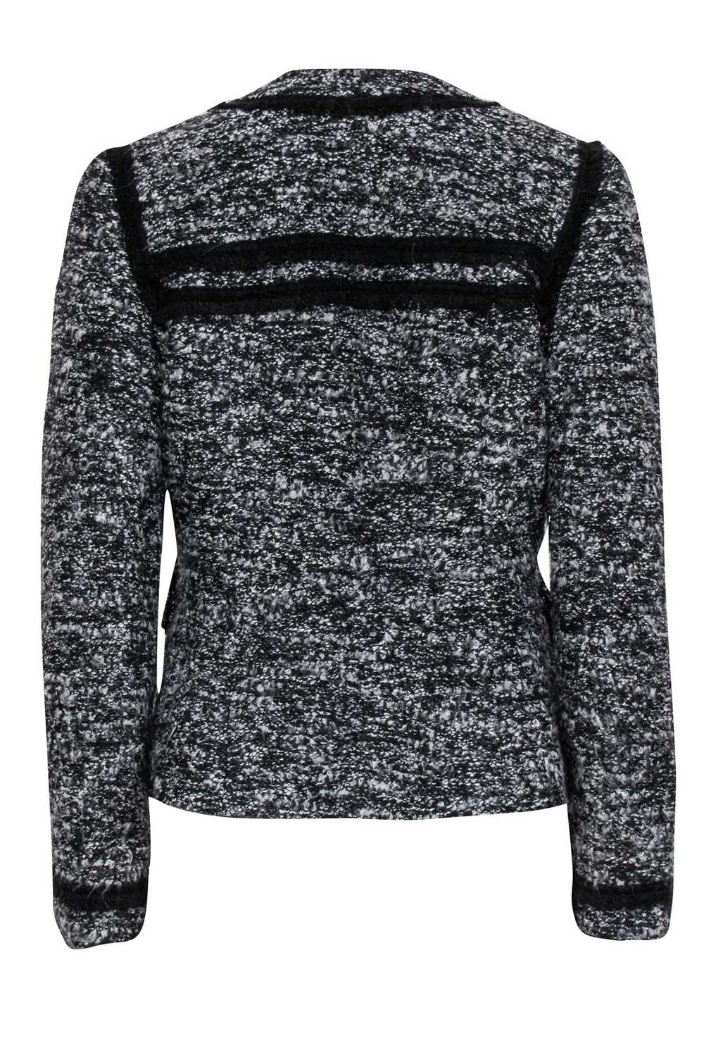 Nanette Lepore - Black & Grey Boucle Tweed Blazer… - image 3