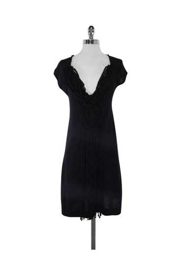 Nanette Lepore - Black Knit Silk Blend Dress Sz S - image 1