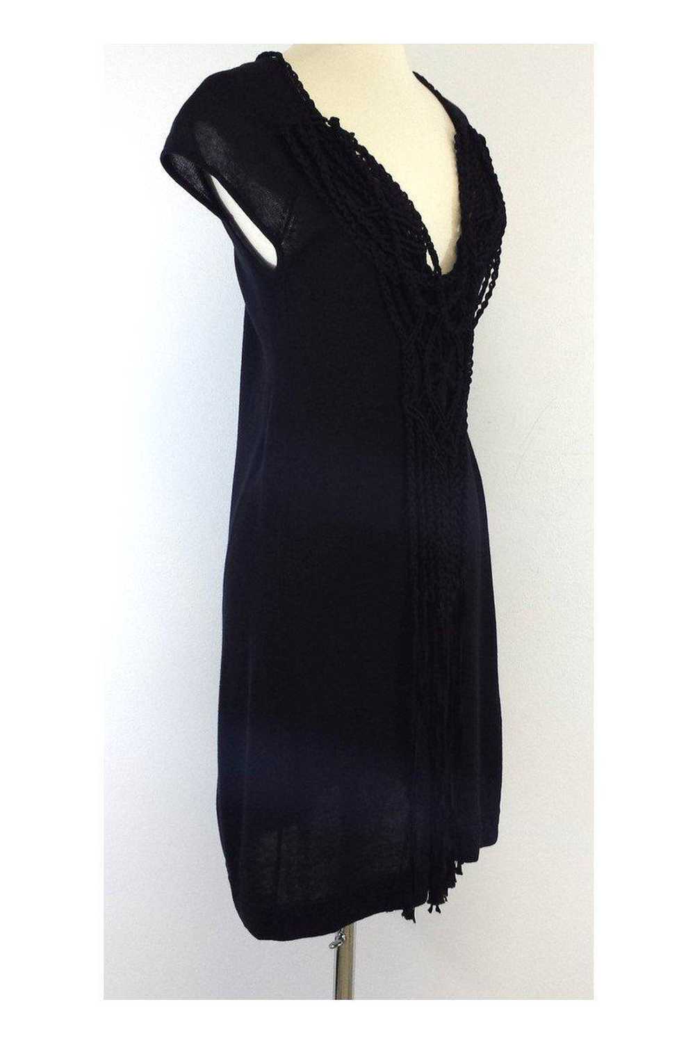 Nanette Lepore - Black Knit Silk Blend Dress Sz S - image 2