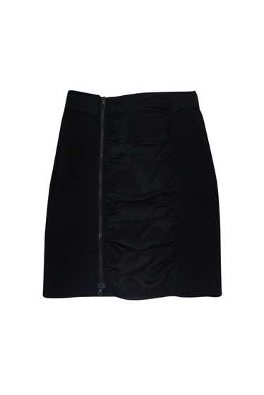 Nanette Lepore - Black Satin Ruched Skirt Sz 4