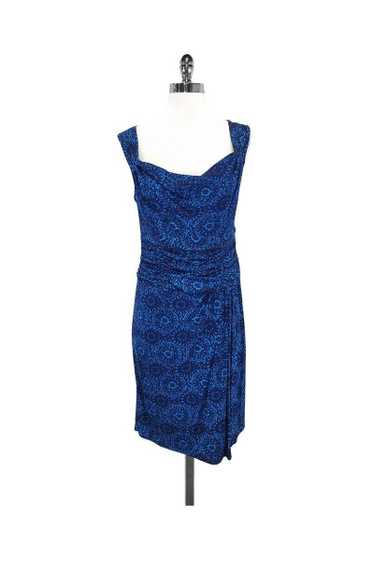 Nanette Lepore - Blue Cowl Neck Sleeveless Dress S