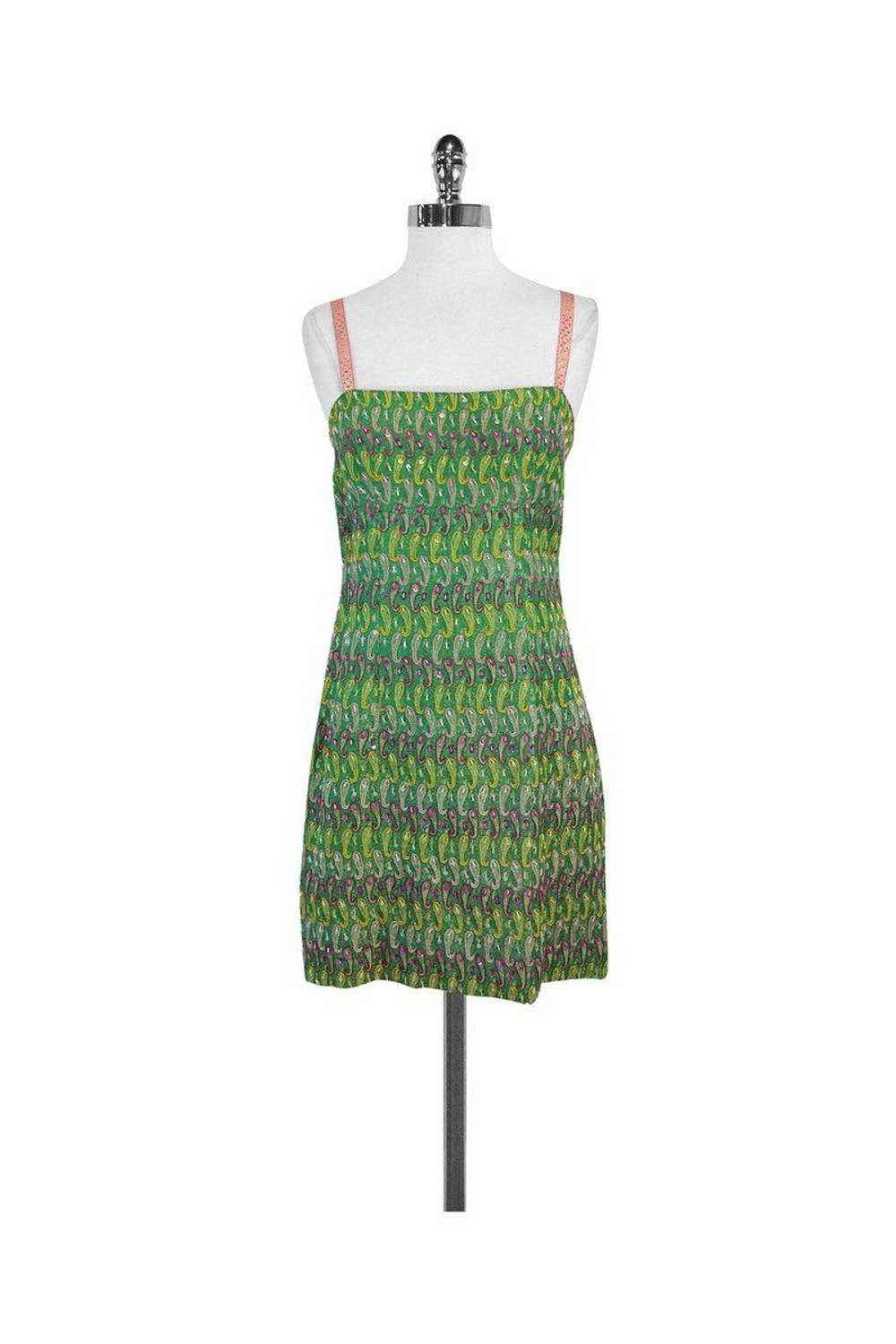 Nanette Lepore - Green Multicolor Paisley Dress S… - image 1