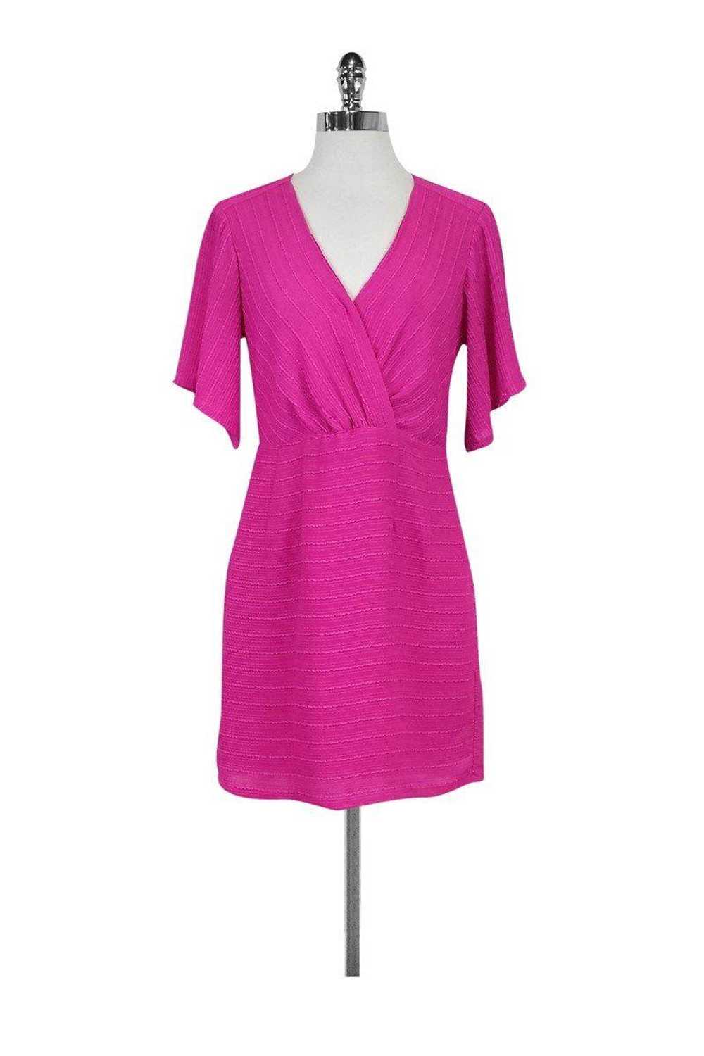 Nanette Lepore - Hot Pink Textured Dress Sz 2 - image 1