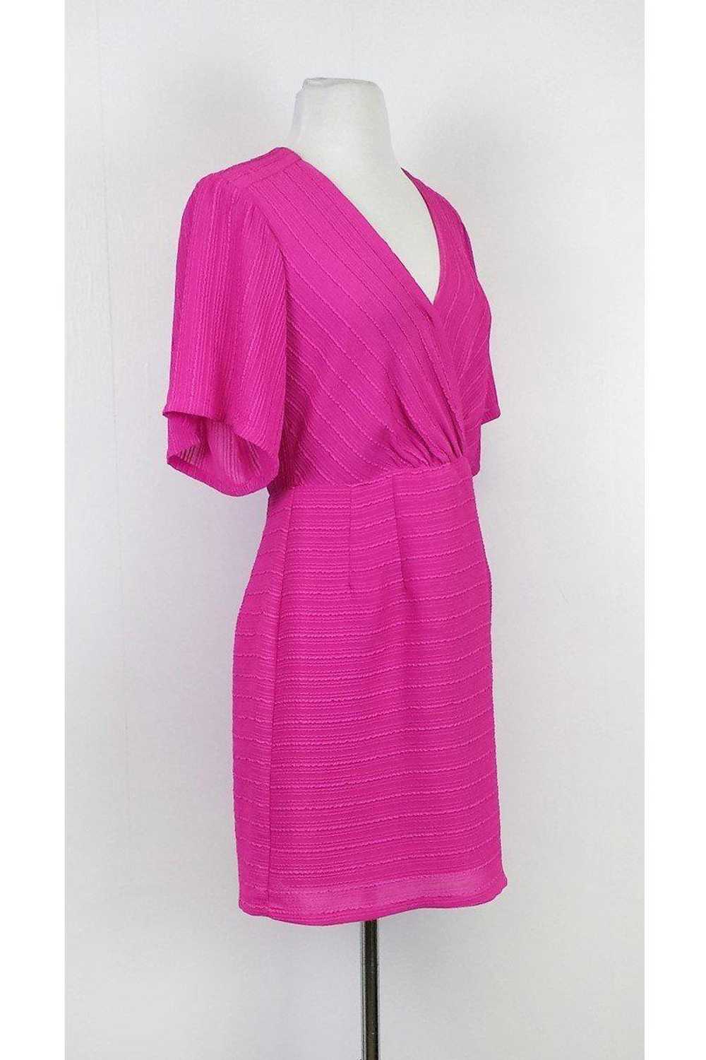 Nanette Lepore - Hot Pink Textured Dress Sz 2 - image 2