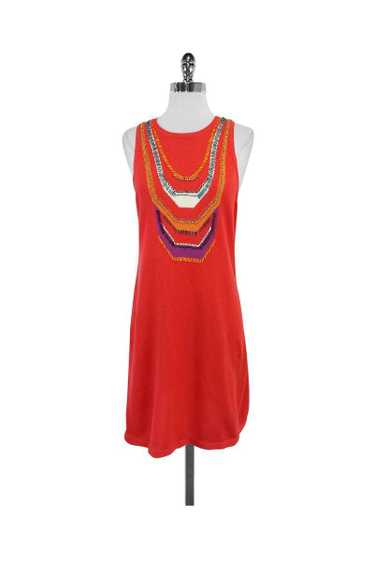 Nanette Lepore - Orange Beaded Dress Sz M