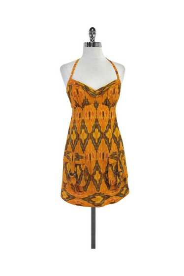 Nanette Lepore - Orange Brown & Red Cotton Dress S