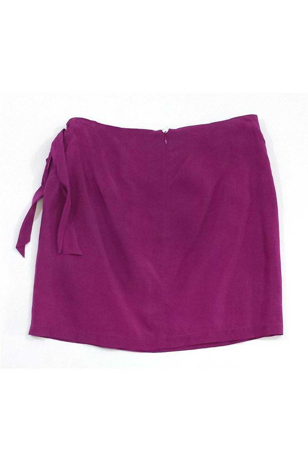 Nanette Lepore - Violet Ruffle Bow Silk Skirt Sz 6 - image 1