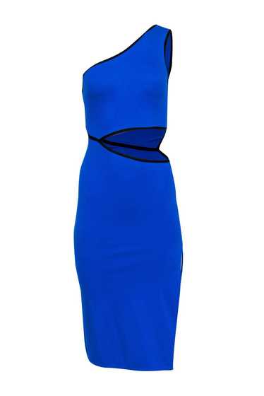 NBD - Cobalt Blue One-Shoulder Sleeveless Midi Dr… - image 1