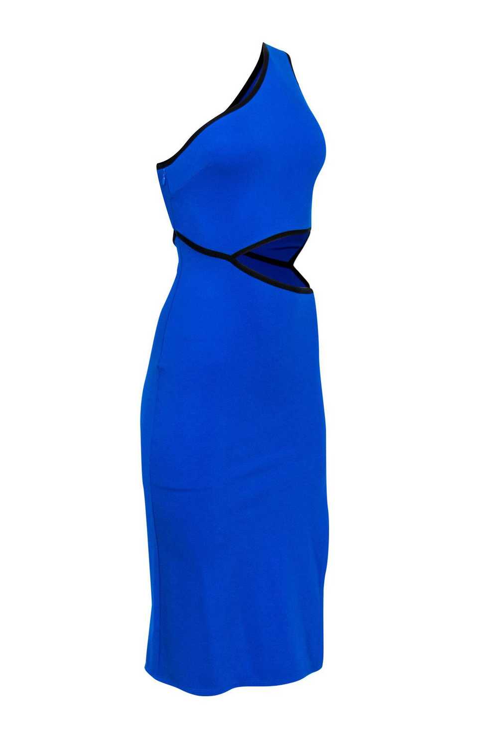 NBD - Cobalt Blue One-Shoulder Sleeveless Midi Dr… - image 2