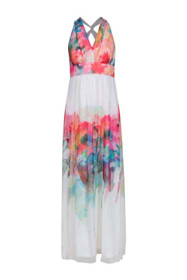 Nicole Miller - Watercolor Floral Print Sleeveless