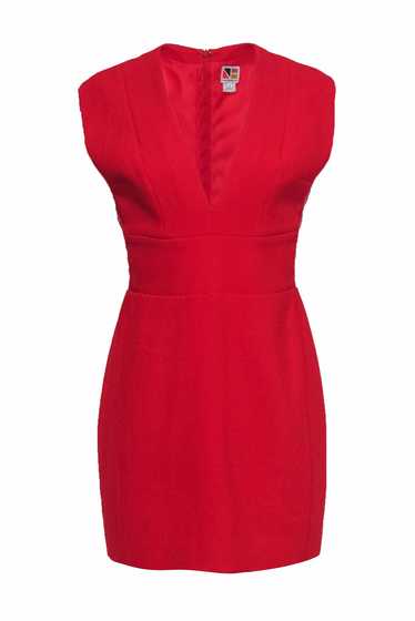 Noam Hanoch - Red Sleeveless Sheath Mini Dress w/ 