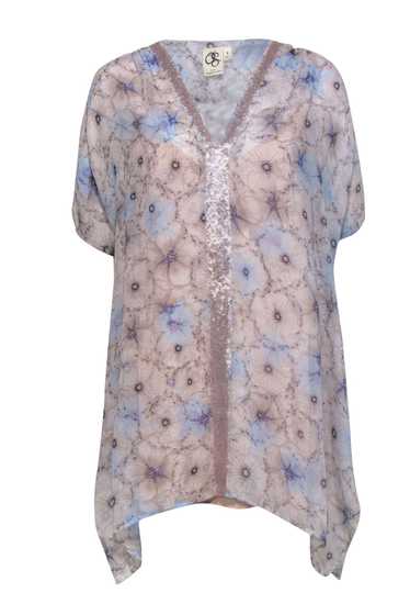 One September - Light Blue & Pink Floral Print Tun