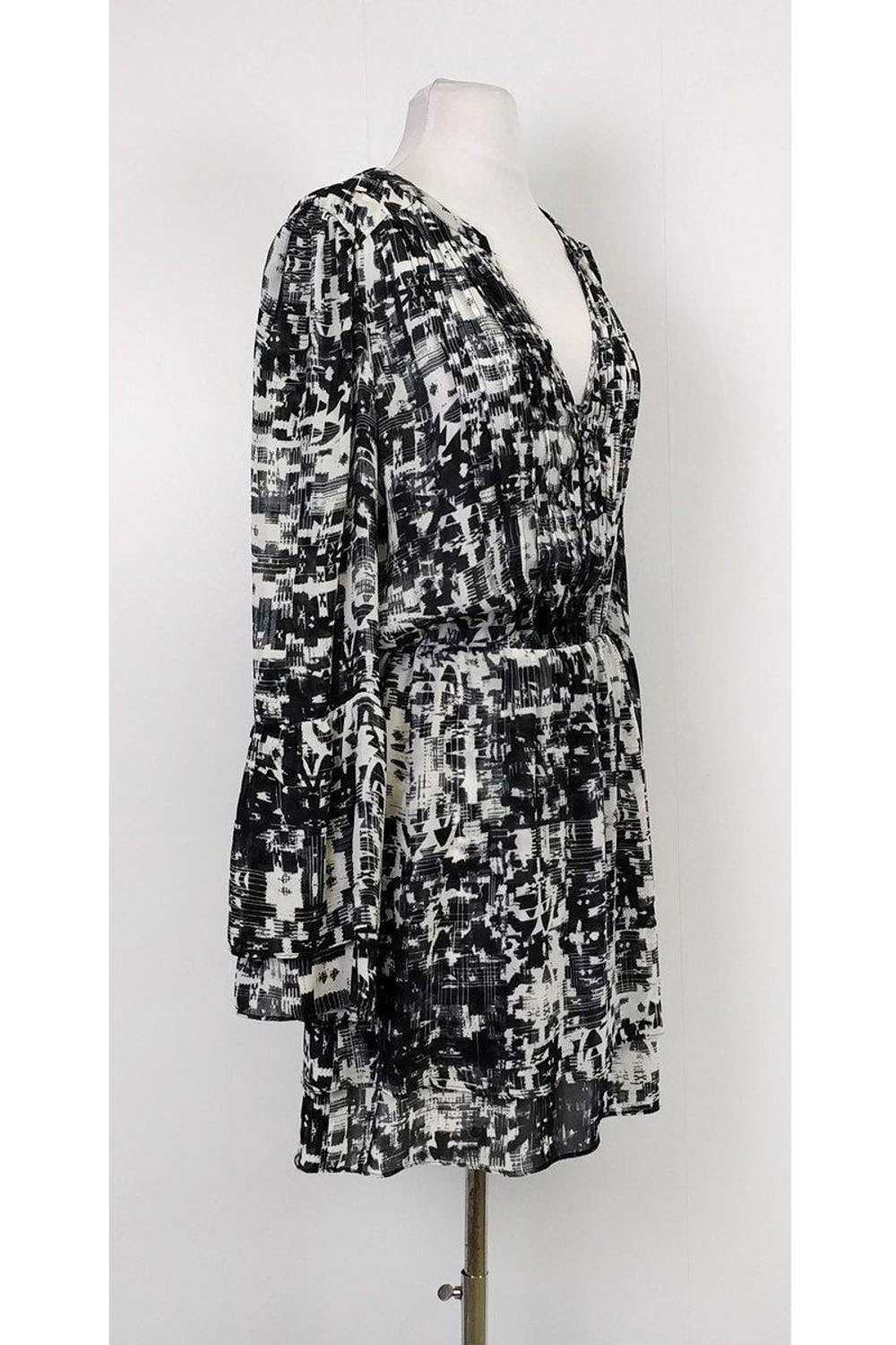 Parker - Black & White Long Sleeve Dress Sz L - image 2
