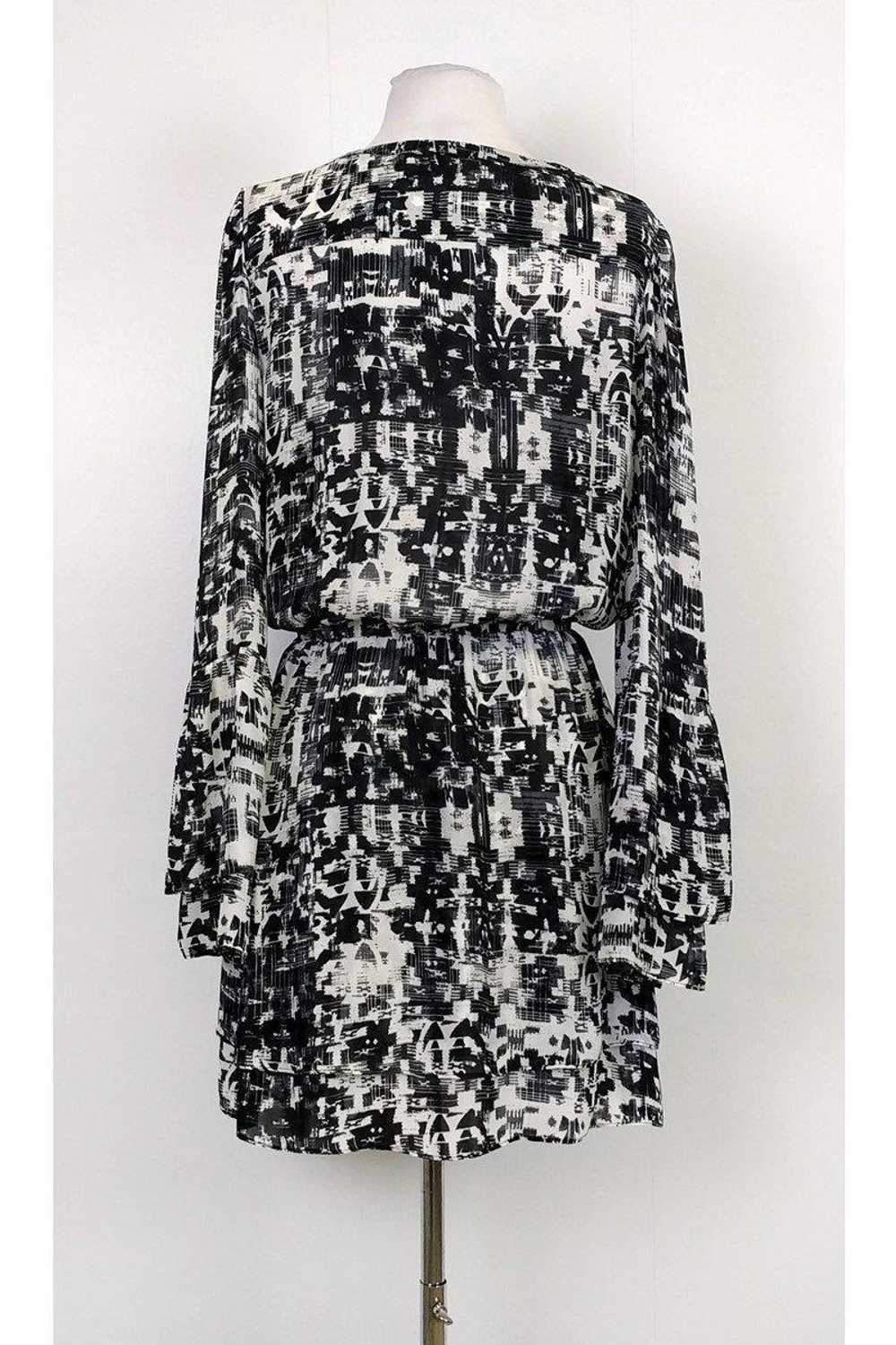 Parker - Black & White Long Sleeve Dress Sz L - image 3