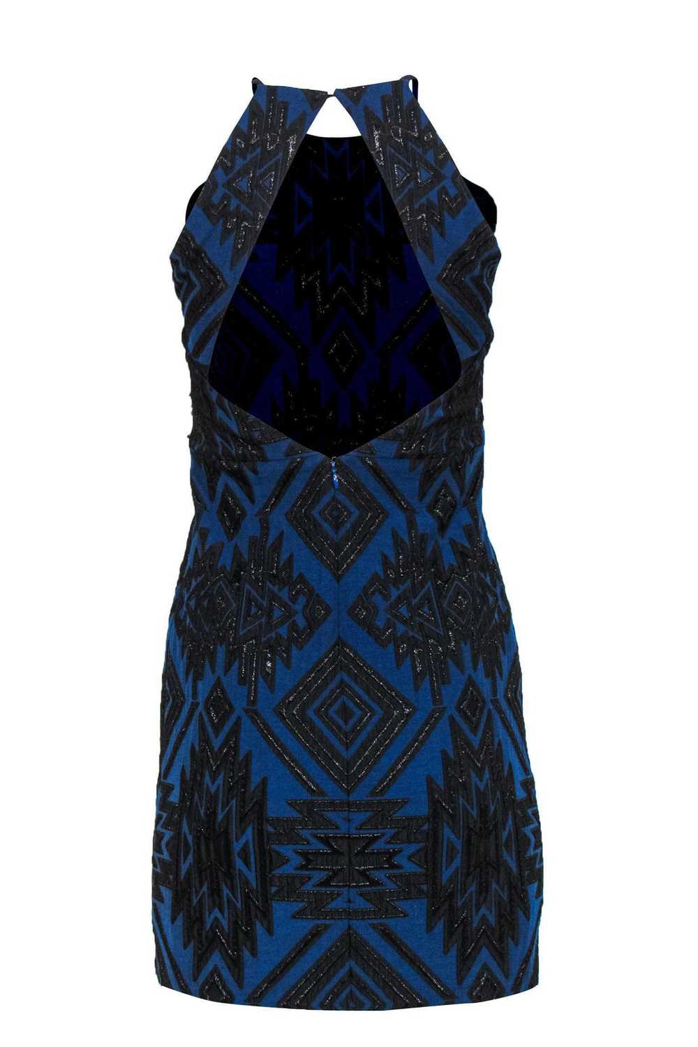 Parker - Blue & Black Aztec Print Sleeveless Shea… - image 3
