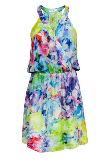 Parker - Bright Marbled Fit & Flare Dress Sz S