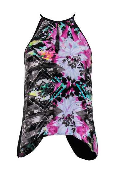 Parker - Multicolored Abstract Printed Silk Tank S